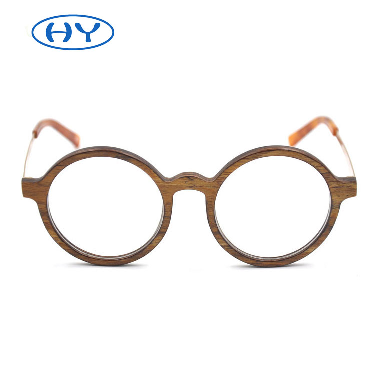 Wholesale Wood Frame Round shap Optical Eyewear