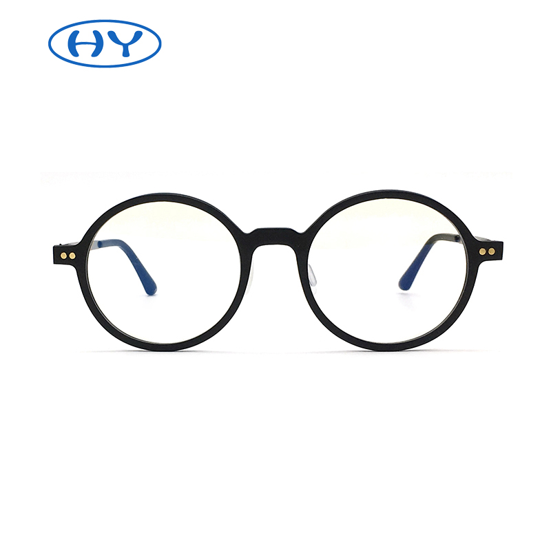 Extremely Lightweight Classic Style Round Prescription Frames in Carbon Fiber