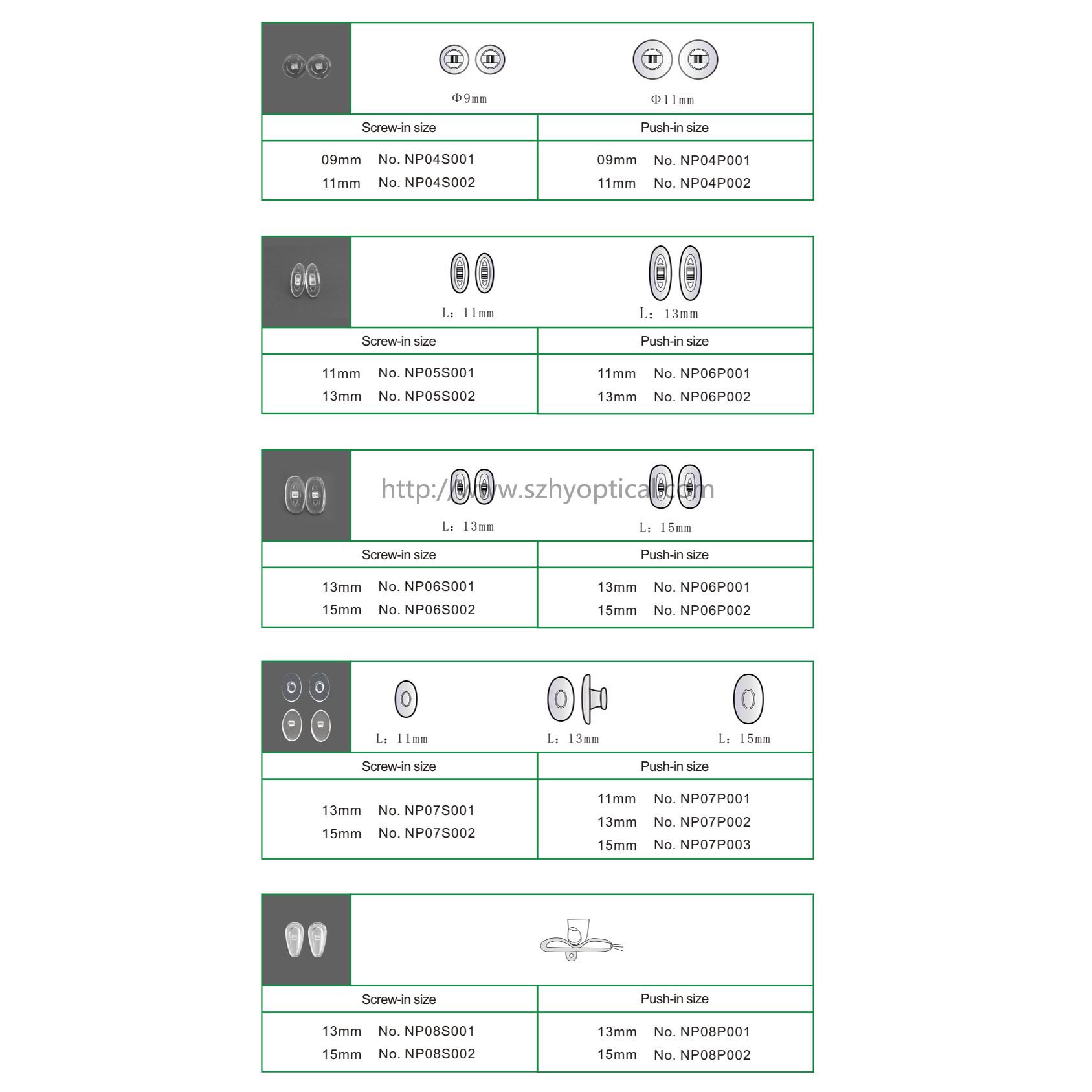 Silicone nose pads