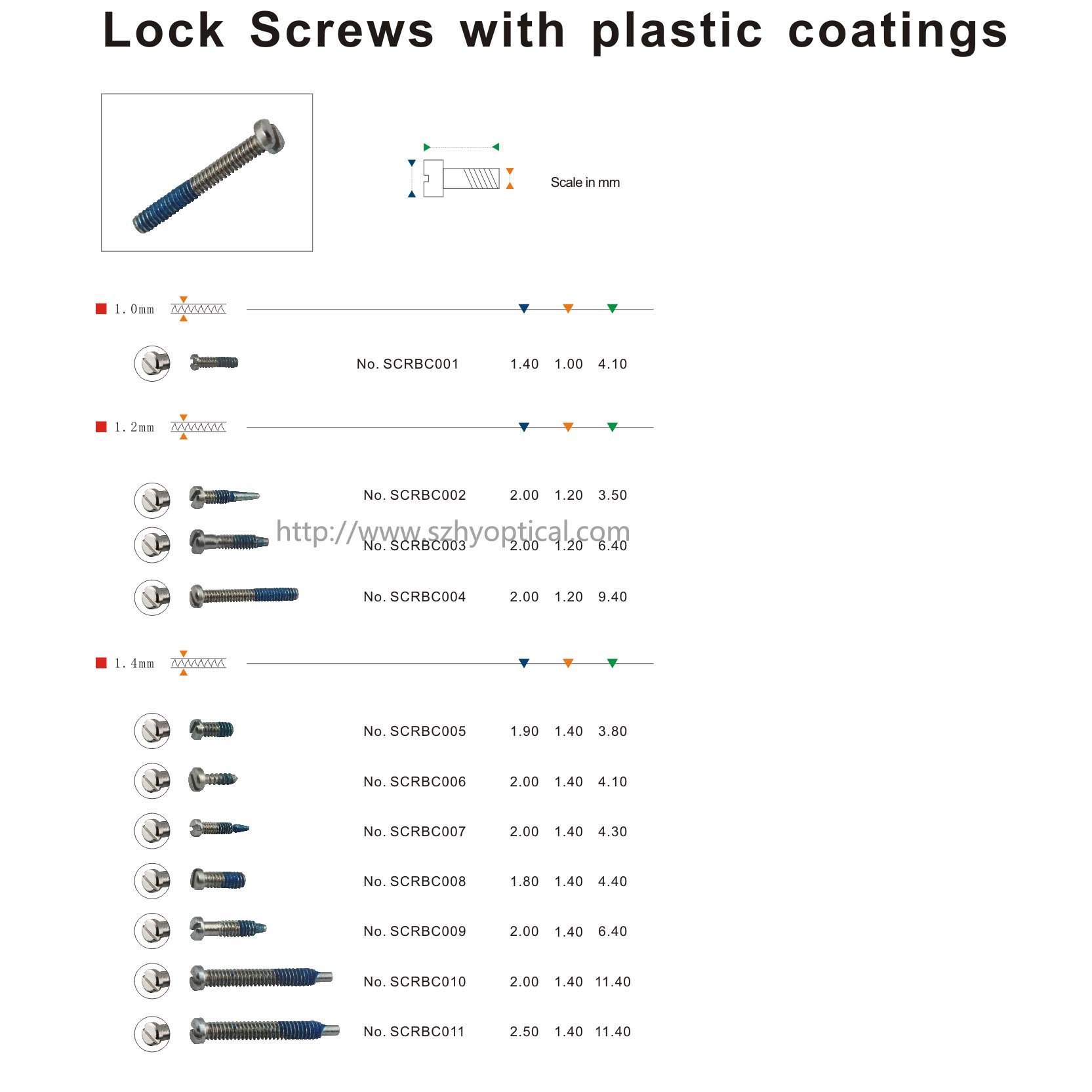 Screws with coating