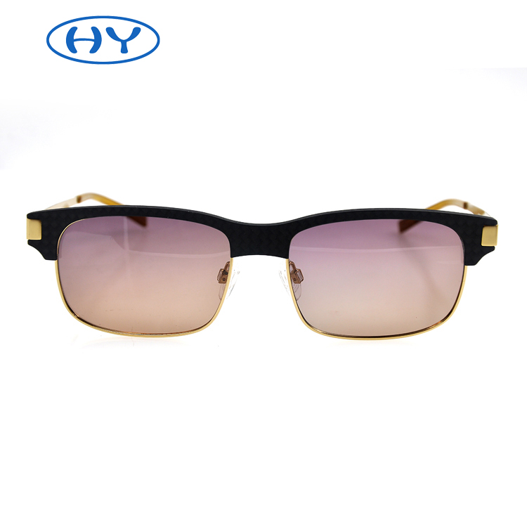 Men's Hot Retro Carbon Fiber Frame Driving Polarized Sunglasses Half Frame Ultra Light