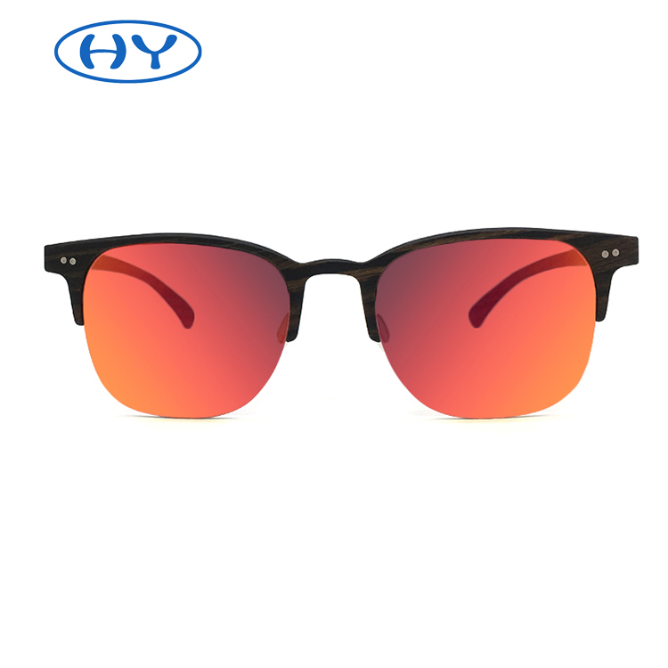 Best selling colorful branded semi-rimless polarized sunglasses women