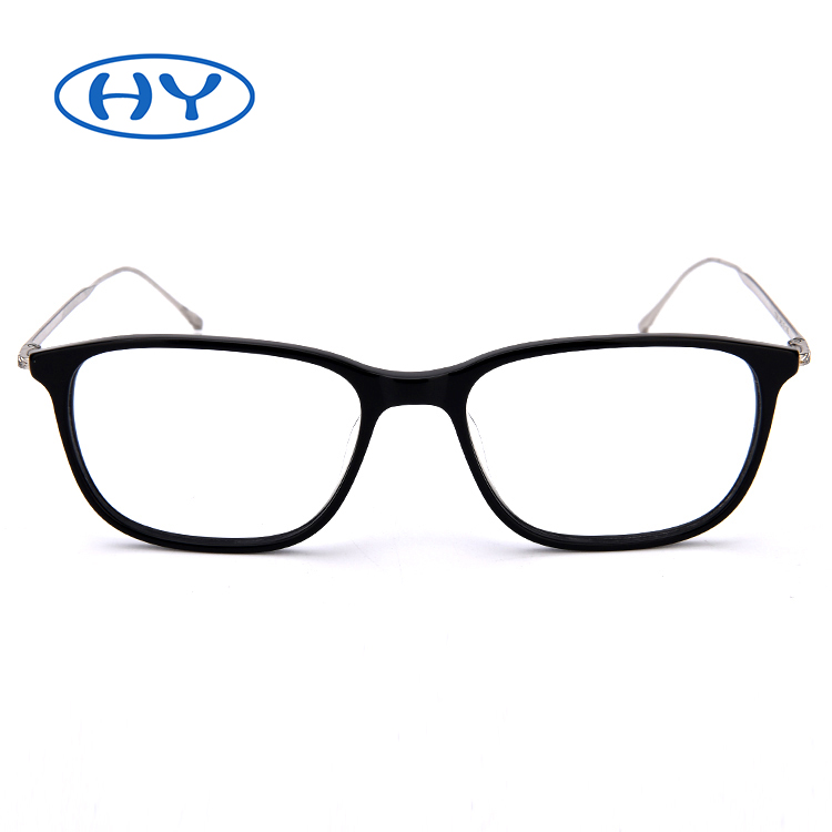 Eyeglass Frames Rectangle Black Transparent Unisex Eyeglasses