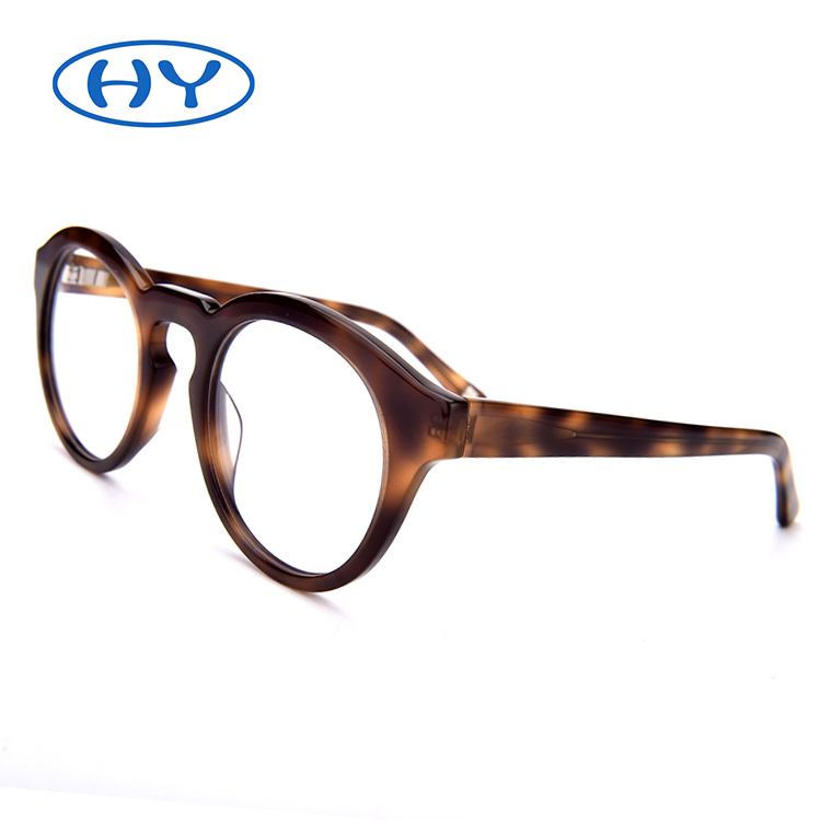 UV Blocking Round Rim Frame Eyeglasses Clear Lenses