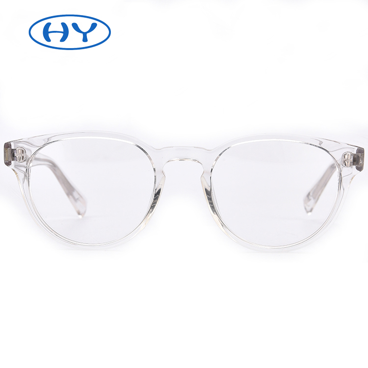 Custom high quality transparent optical hand polished acetate eyewear
