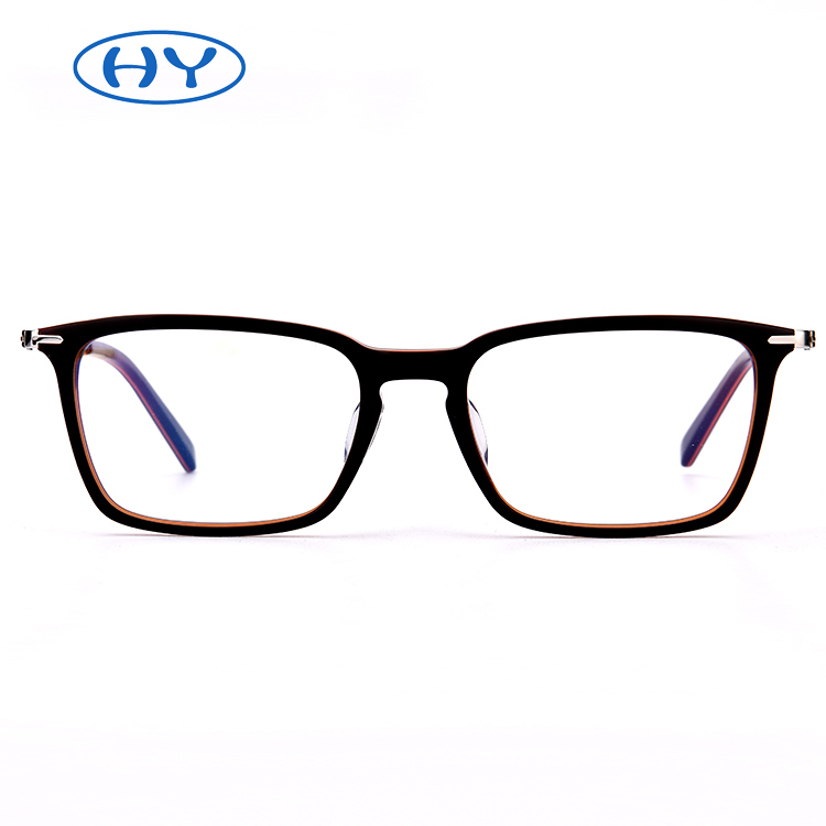 Retro Square Clear Lens Glasses Acetate Frame