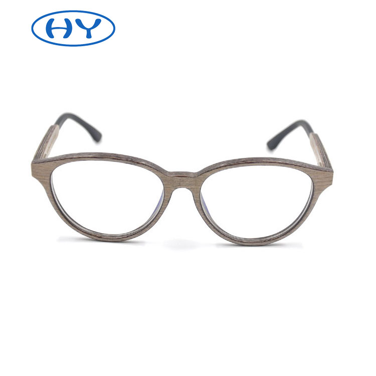 Vintage Inspired Classic Wood Clear Lens Glasses